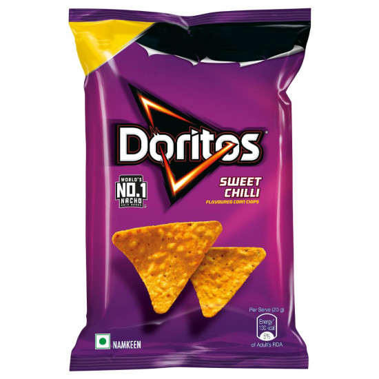 Doritos Sweet Chilli Corn Chips 82.5 G - Crunchy Tex-Mex Snack