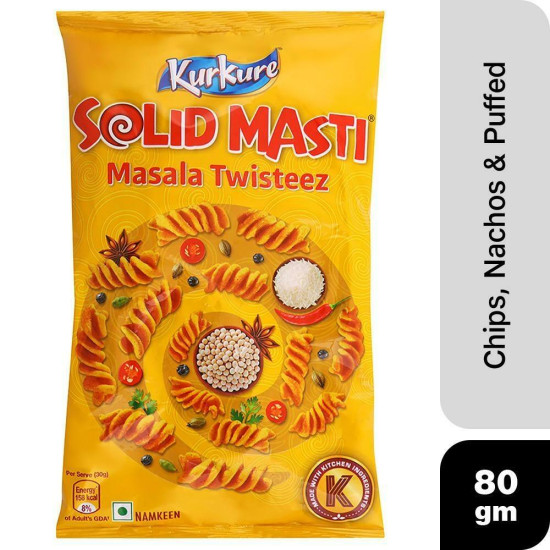 Kurkure Solid Masti Masala Twisteez 66 G - Perfect Party Snack
