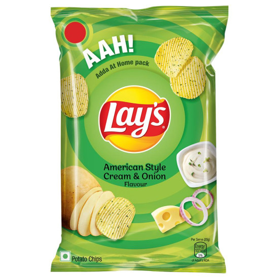 Lay's American Style Cream & Onion Potato Chips - Savory Delight