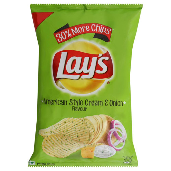 Lay's American Style Cream & Onion Potato Chips - Tasty Snack