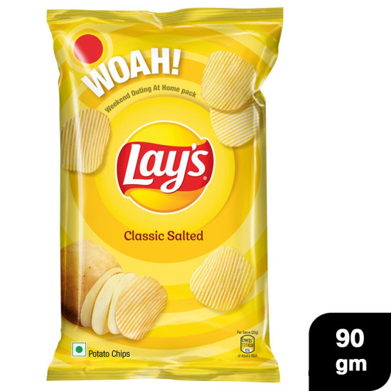 Lay's Classic Salted Potato Chips 90 G - Irresistible Snack Delight