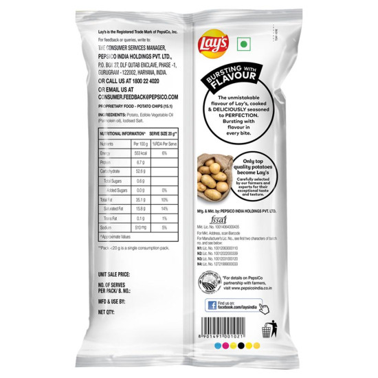Lay's Classic Salted Potato Chips 90 G - Irresistible Snack Delight
