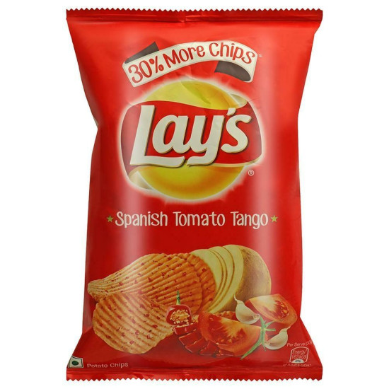 Lay's Spanish Tomato Tango Potato Chips 52 G - Tangy Snack Delight