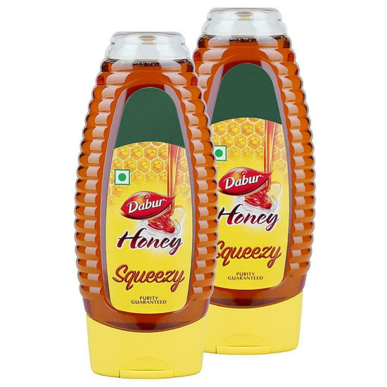 Dabur Honey Squeezy 400 G - Buy 1 Get 1 Free - Natural Sweetener