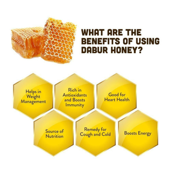 Dabur Honey Squeezy 400 G - Buy 1 Get 1 Free - Natural Sweetener