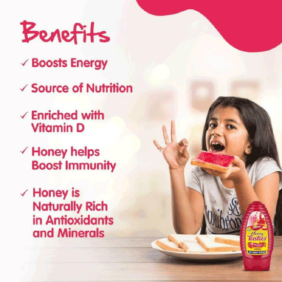 Dabur Honey Tasties Strawberry 200 G - Natural Sweetness with a Twist