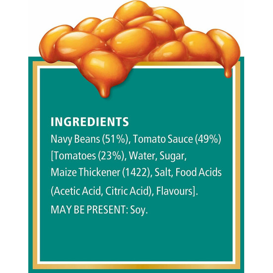 Heinz Beanz 555Gm - High Fibre, Low Fat