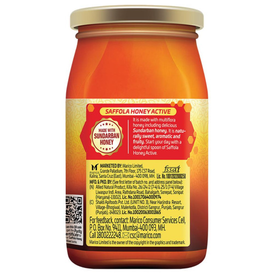 Saffola Active Honey 500 G - Natural Sweetener