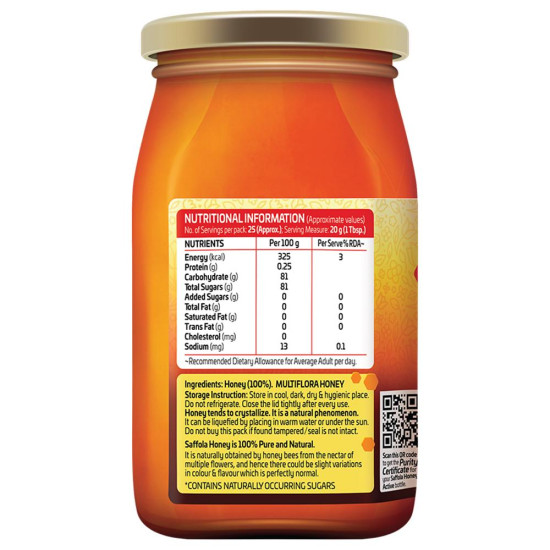 Saffola Active Honey 500 G - Natural Sweetener