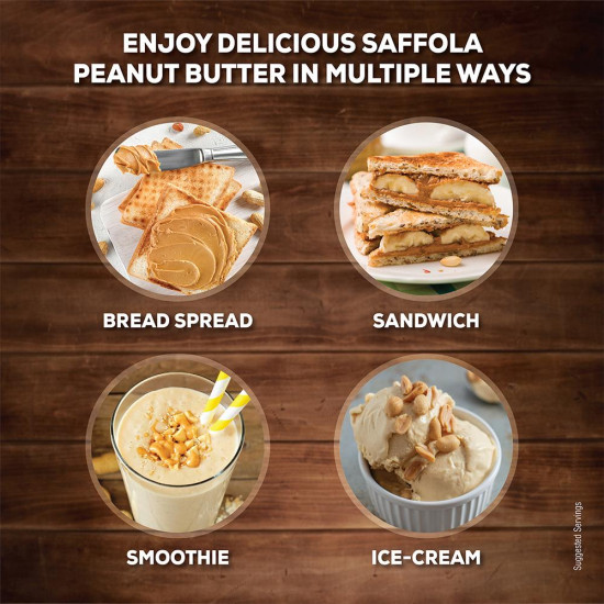 Saffola Crunchy Peanut Butter With Jaggery 900 G - Delicious and Nutritious Spread