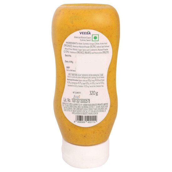 Veeba American Mustard Sauce 320 G - Tangy & Flavorful