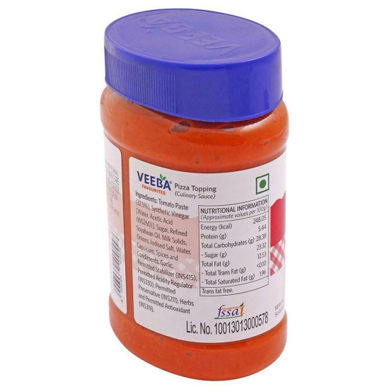 Veeba Pizza Topping Sauce 310 G - Authentic Pizza Flavor