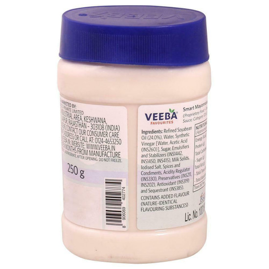 Veeba Smart Eggless Mayonnaise 250 G - Guilt-Free Delight