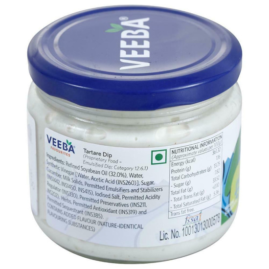 Veeba Tartare Dip 300 G - Classic French-Inspired Dip