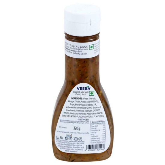 Veeba Vinaigrette Salad Sauce 320 G - Fresh & Lemony Dressing