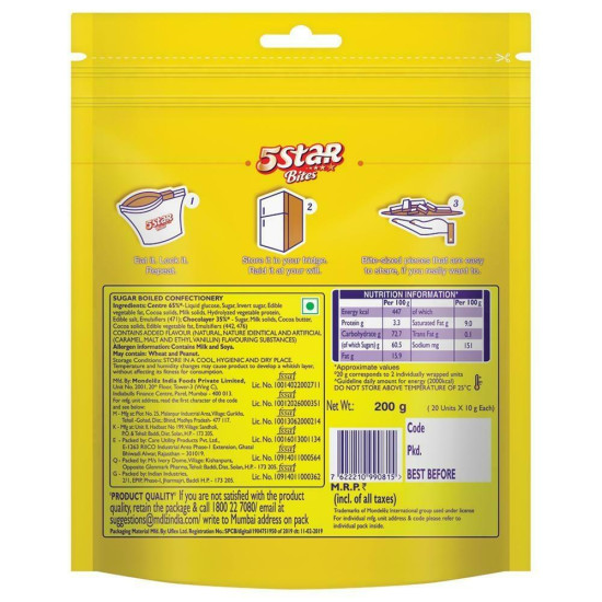 Cadbury 5 Star Bites Home Treats Chocolate 151 G - Rich & Creamy Delight