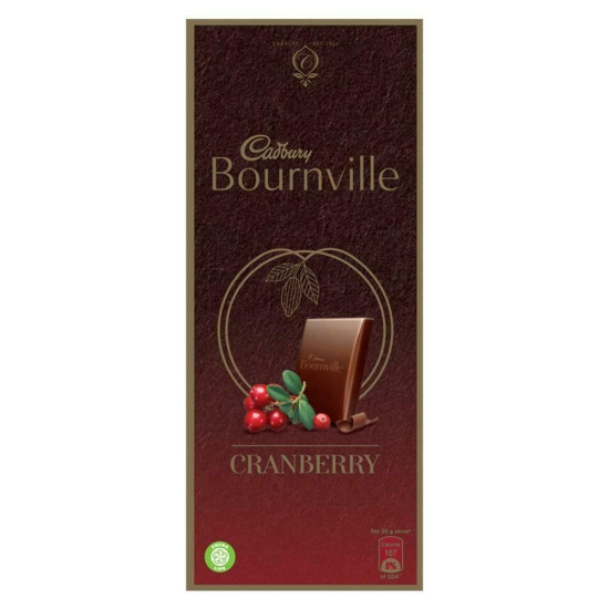 Cadbury Bournville Cranberry Dark Chocolate 80 G - Rich & Indulgent
