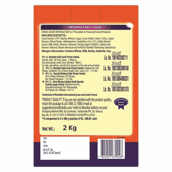 Cadbury Bournvita 2 Kg - Nutritional Chocolate Drink