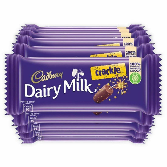 Cadbury Dairy Milk Crackle Chocolate Bar - Crunchy Delight Pack of 15 x 36g