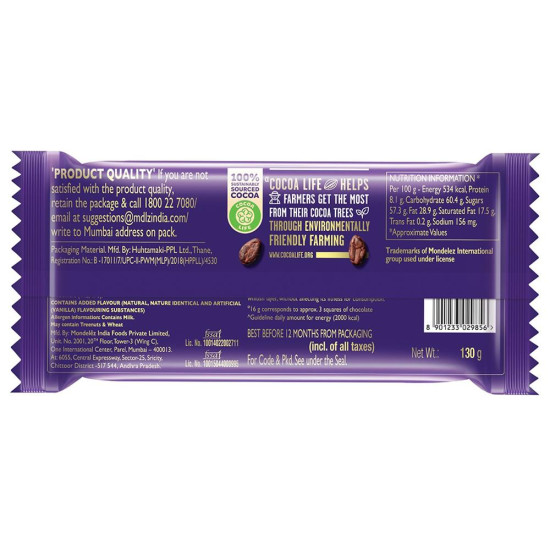 Cadbury Dairy Milk Family Pack Chocolate 130 G - Smooth & Creamy Delight