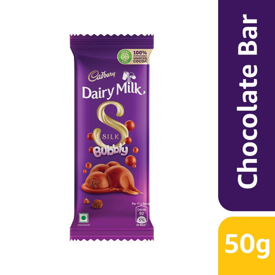 Cadbury Dairy Milk Silk Bubbly Chocolate 50 G - Indulgent Delight