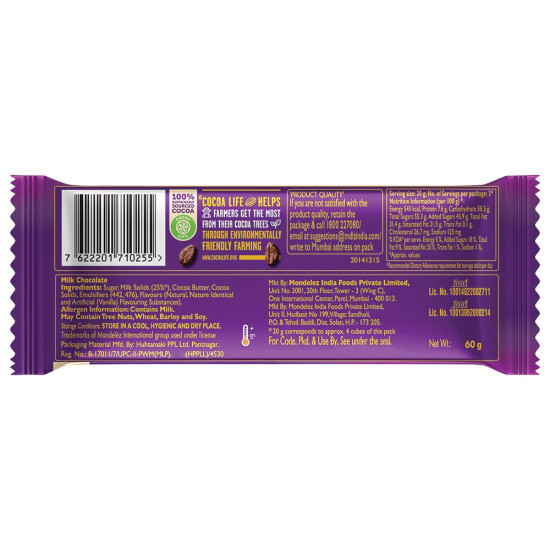 Cadbury Dairy Milk Silk Chocolate 60 G - Smooth & Creamy Delight