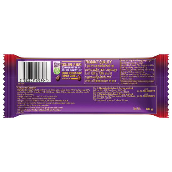 Cadbury Dairy Milk Silk Fruit & Nut Chocolate - Indulgent & Creamy Cadbury Dairy Milk Silk Fruit & Nut Chocolate - Indulgent & Creamy