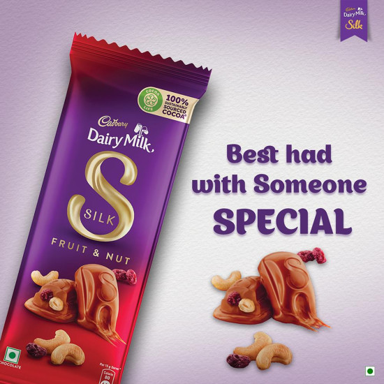 Cadbury Dairy Milk Silk Fruit & Nut Chocolate - Indulgent & Creamy Cadbury Dairy Milk Silk Fruit & Nut Chocolate - Indulgent & Creamy