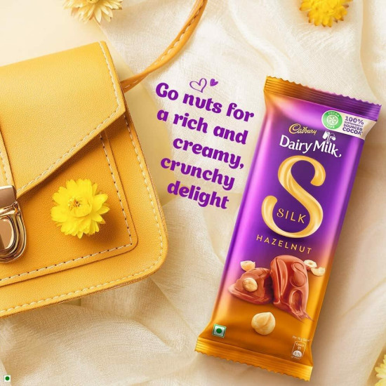 Cadbury Dairy Milk Silk Hazelnut & Roast Almond - Creamy Indulgence Pack of 4