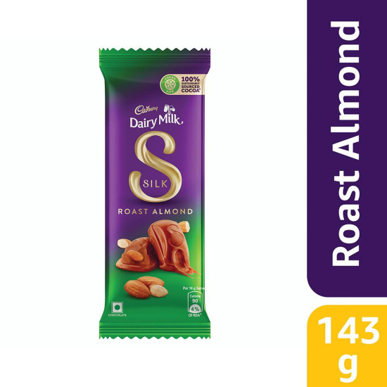 Cadbury Dairy Milk Silk Roast Almond Chocolate 143 G - Smooth & Creamy Delight