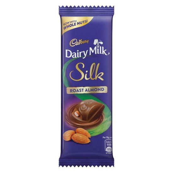 Cadbury Dairy Milk Silk Roast Almond Chocolate - Smooth & Creamy Delight