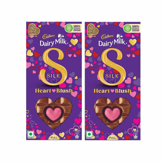 Cadbury Dairy Milk Silk Valentine's Heart Blush Bar - Luxurious Gift Pack