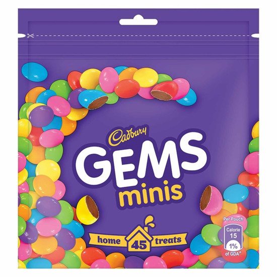 Cadbury Gems Home Treats Birthday Pack - Colorful Chocolate Buttons