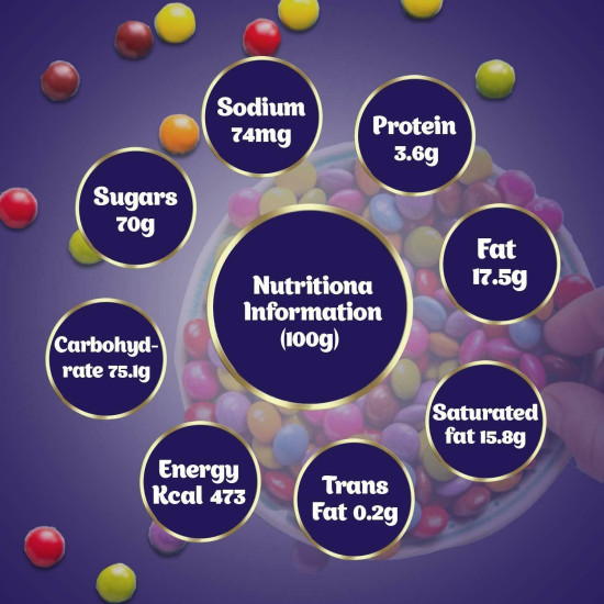 Cadbury Gems Home Treats Birthday Pack - Colorful Chocolate Buttons