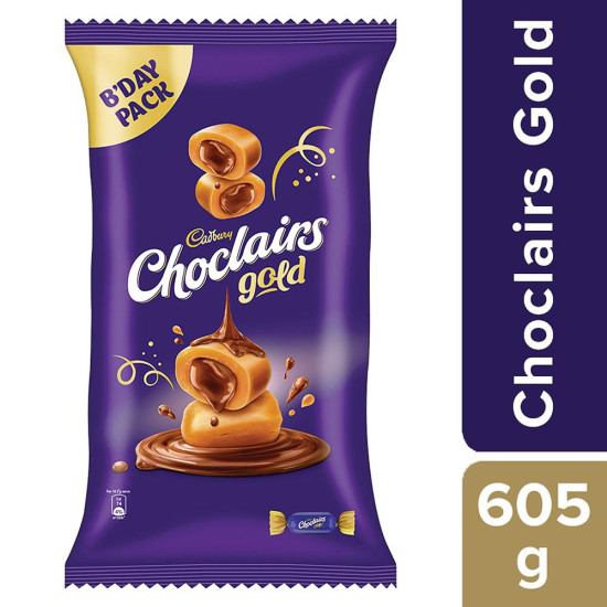 Cadbury Gold Choclairs 605 G (Pack Of 110) - Irresistible Toffees