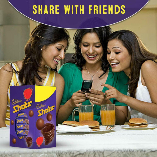 Cadbury Shots 18G (Pack Of 48) - Rich Chocolate Delight
