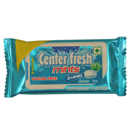 Center Fresh Mints 3 Layer Peppermint Sugarfree Lozenges - Refreshing Mint Candy