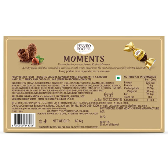 Ferrero Rocher Moments 69.6 G - Premium Chocolate Experience