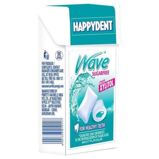 Happydent Wave Sugarfree Xylito Mint Chewing Gum - Instant Freshness