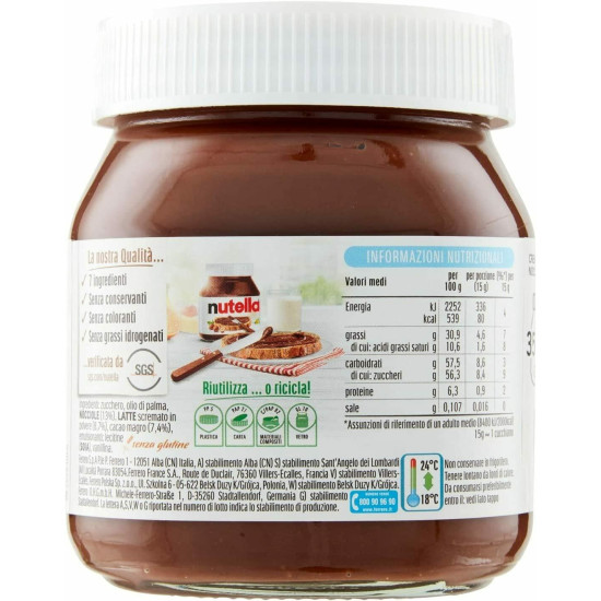 Nutella Ferrero Hazelnut Choco Spread 350G - Delightful Hazelnut Flavor