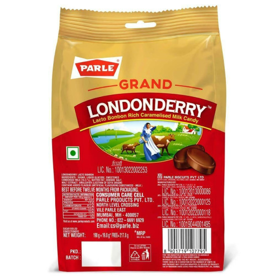 Parle Grand Londonderry Caramelised Milk Candy 198 G - Irresistible Sweet Treat