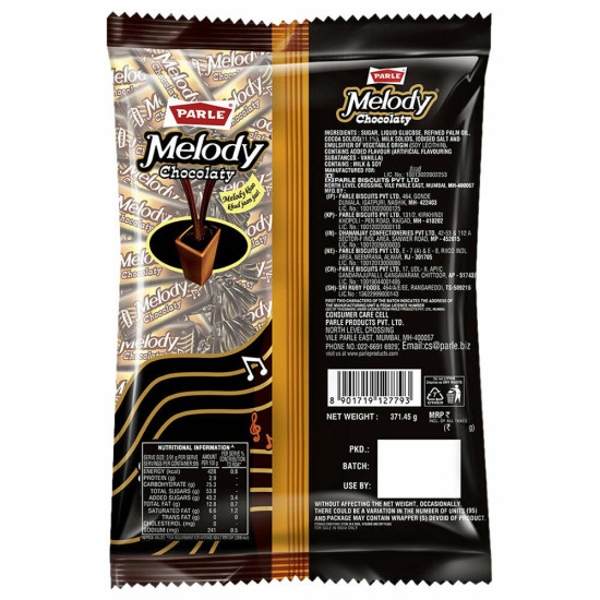 Parle Melody Chocolaty Toffee 371.45 G - Irresistible Chocolate Delight