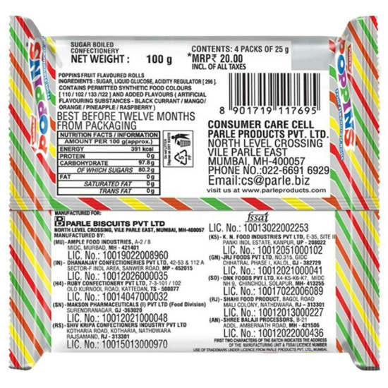 Parle Poppins 100 G - Irresistible Candy Delight
