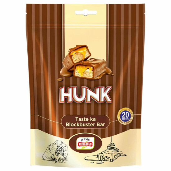 Priyagold Hunk Choco Caramel Nouga Chocolate - Indulgent Treats