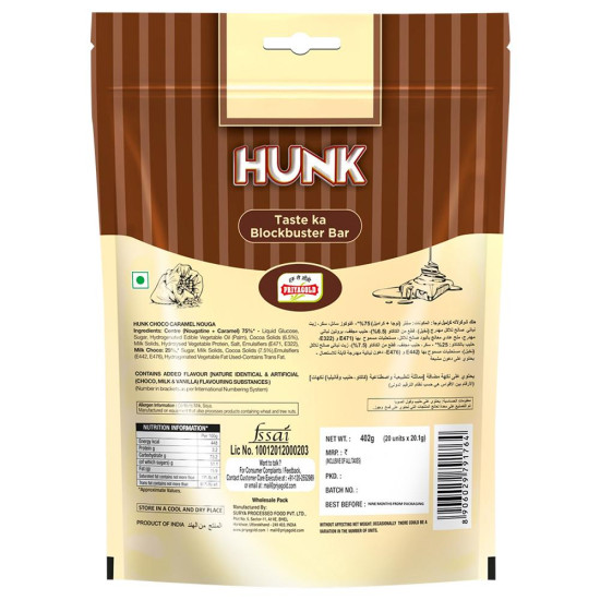 Priyagold Hunk Choco Caramel Nouga Chocolate - Indulgent Treats