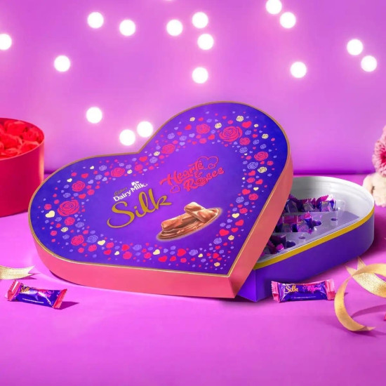 Cadbury Dairy Milk Silk Hearts And Roses Chocolate Box - Perfect Valentine Gift