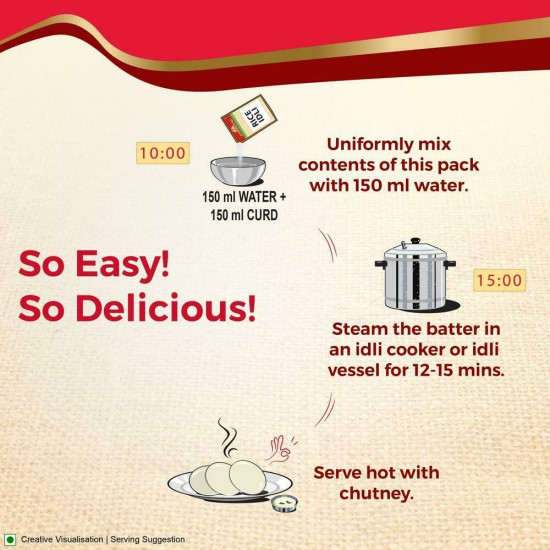 Aashirvaad Instant Rice Idli Mix 200 G - Quick & Healthy Breakfast Solution
