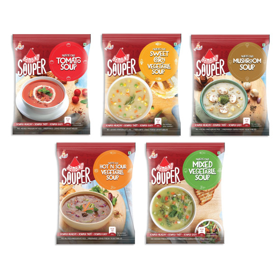 Bambino Assorted Soups Combo 5 Pieces - Delicious Variety