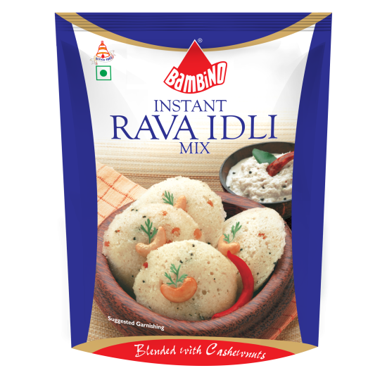 Bambino Instant Rava Idli Mix 500G Pack Of 3 - Authentic Indian Flavor