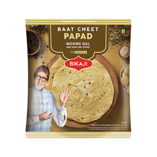 Bikaji Bikaneri Baat Cheet Papad - Medium Spicy Pappadum